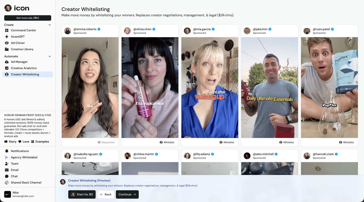 Creator Whitelisting