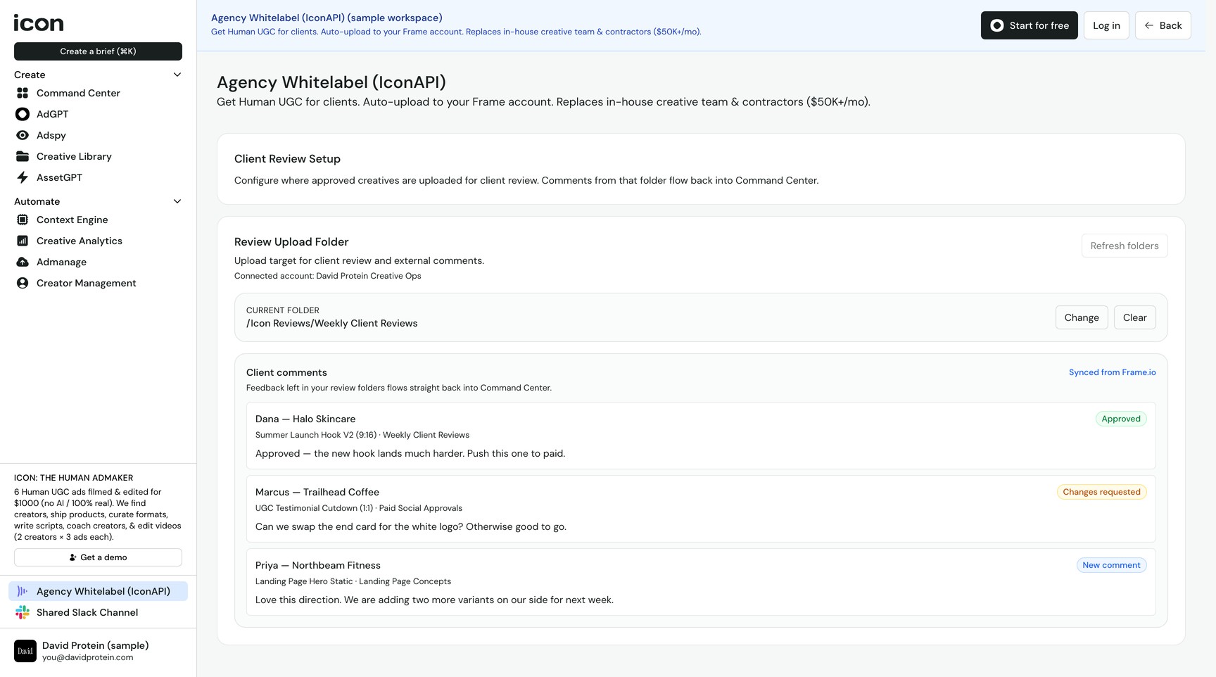 Agency Whitelabel (IconAPI)