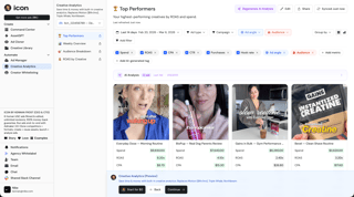 Creative Analytics product screenshot