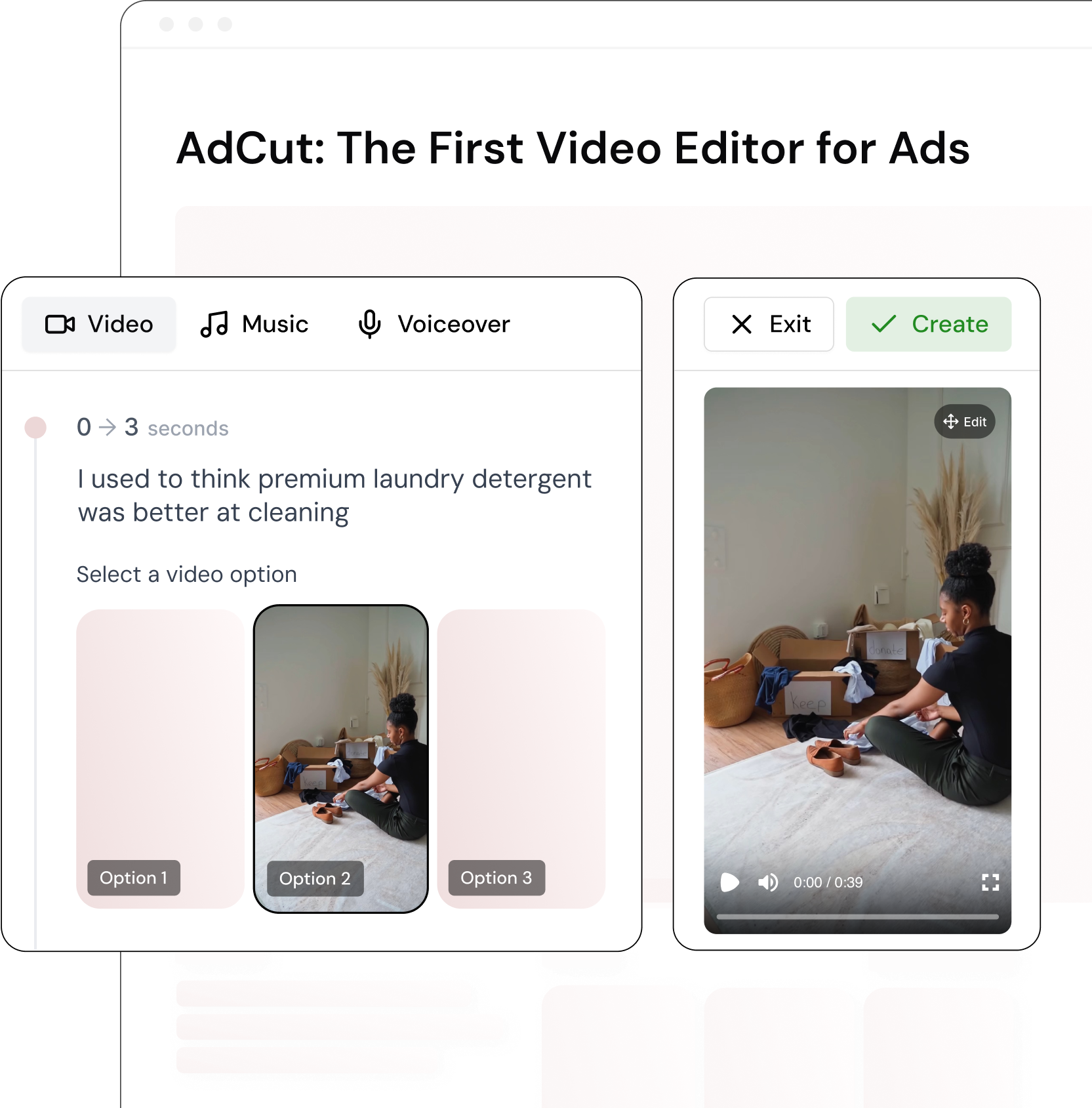 Edit AI-generated ads with your Creative Library